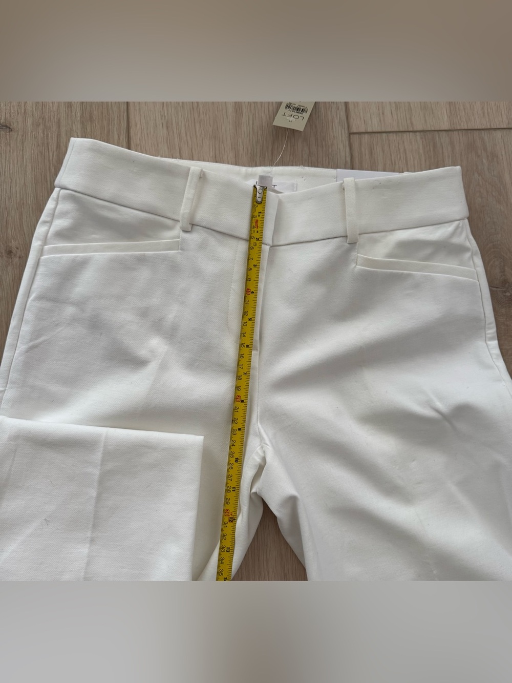 LOFT Riviera Pants White 6 Petite Cropped Marisa Fit Stretch New w/ tags NWT - Picture 11 of 16
